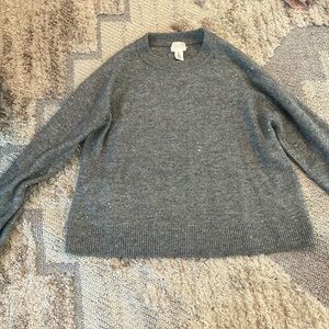 H and M gray sparkle sweater